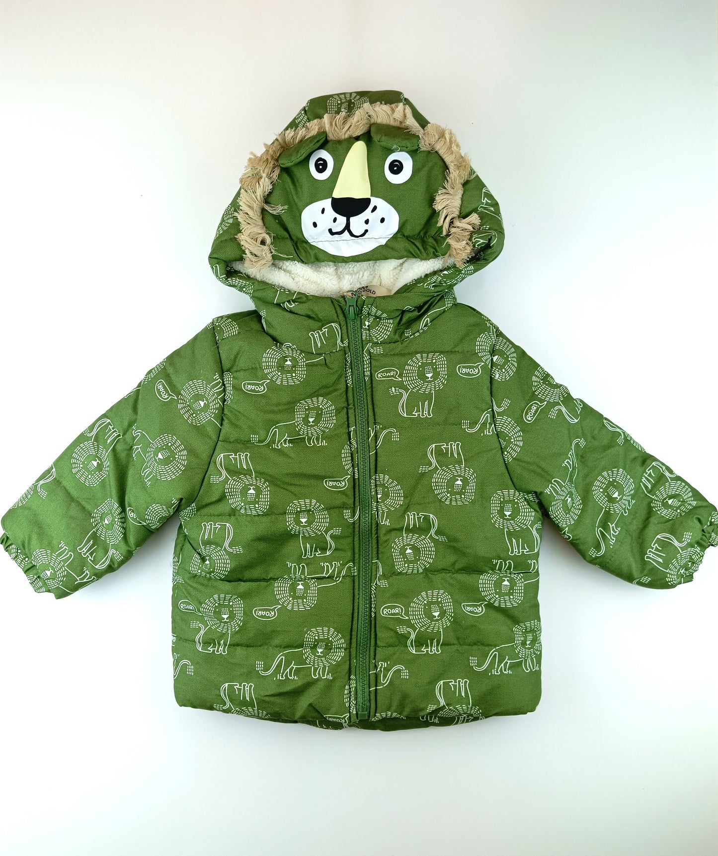 roaring lion fleece puffer jacket